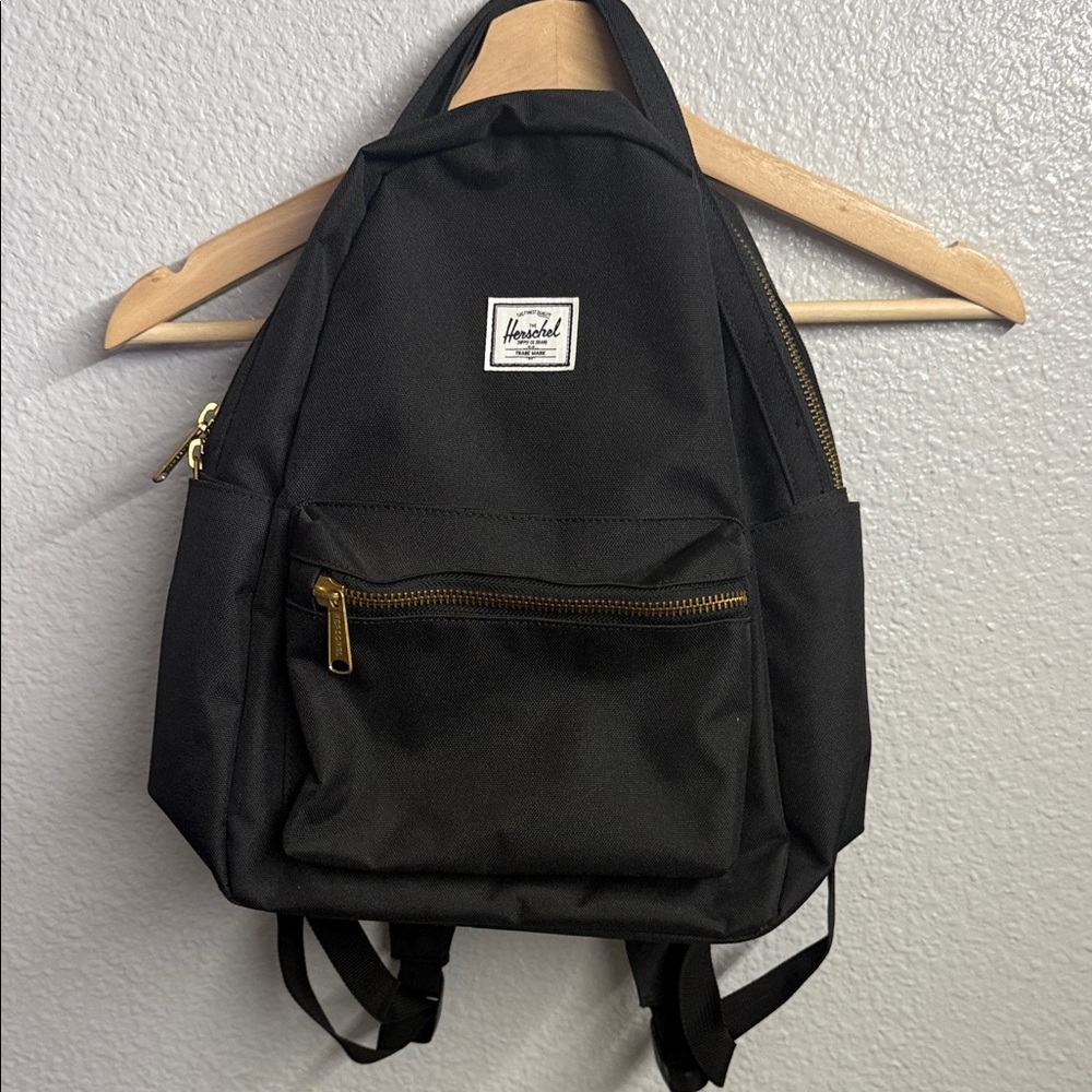 Herschel Supply Company Black Backpack with Gold Accents